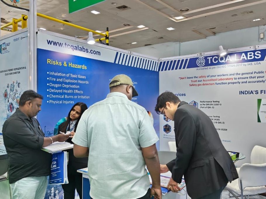tcqa labs at osh india south expo with clients & inquires 