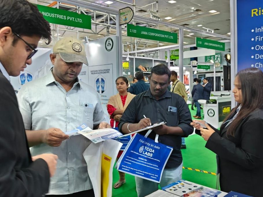 tcqa labs at osh india south expo with clients 